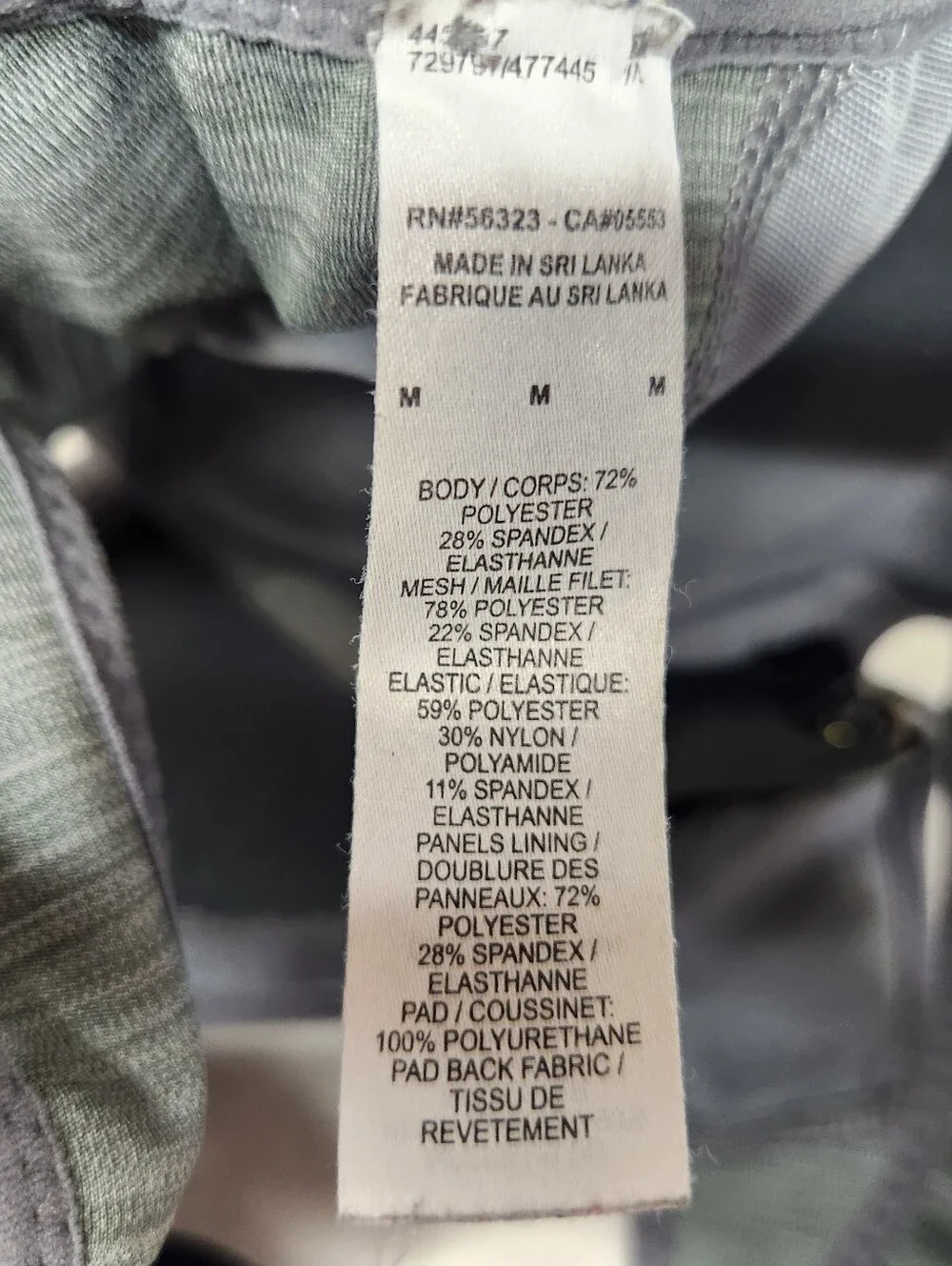 Nike Womens Medium Gray Sports Bra Racerback Zip Front